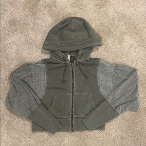 FP Movement by Free People Olive Hooded Zip-Up Jacket